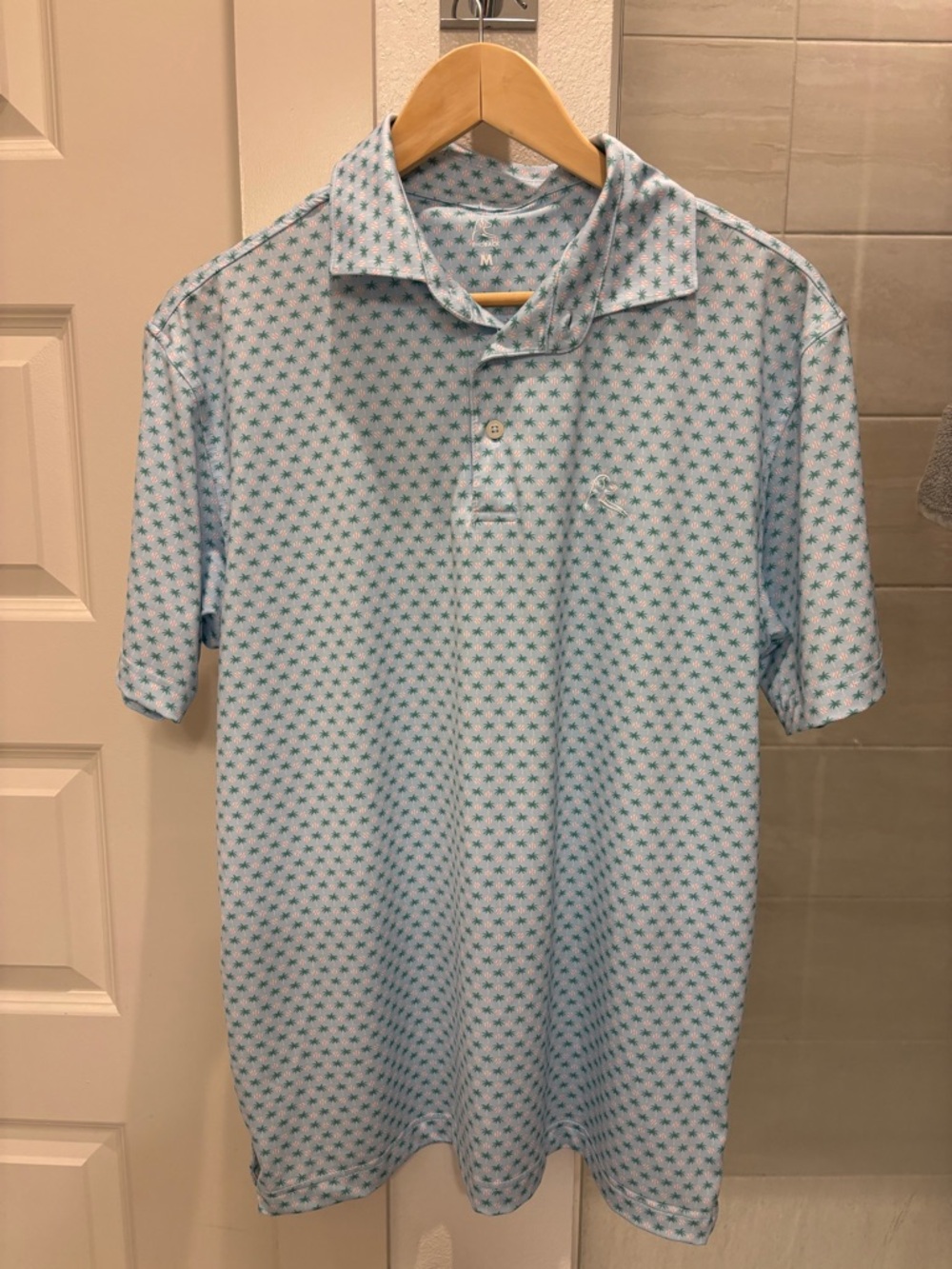 Rhoback Spring Ball Polo in pale blue